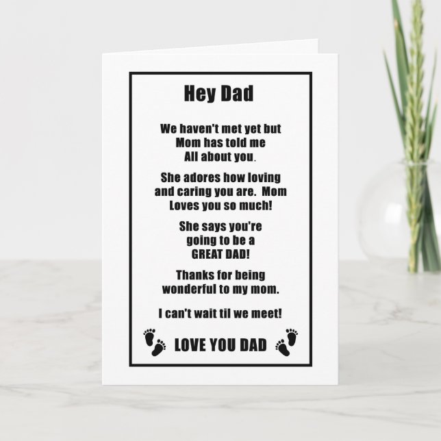 Father’s Day Card for Expectant Dad (Front)