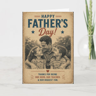 Father’s Day Card from Kids – Vintage Dad Card 
