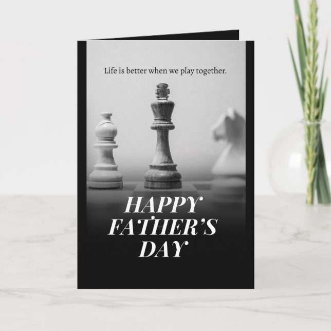 Father’s Day Chess Card – Elegant Design (Front)