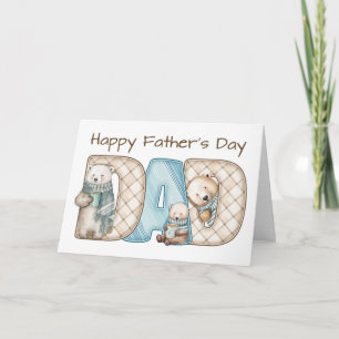 Father’s Day Dad Cute Bears from Children Card