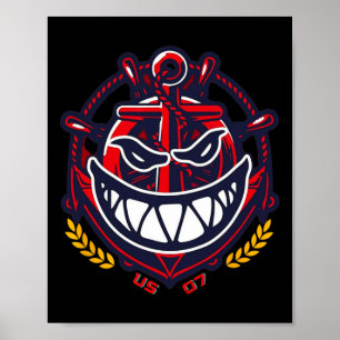 Father&#; s Day Daddy Shark Family Poster