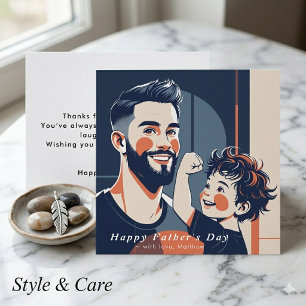 Father’s Day Flat Thank You – Custom Text & Photo Card