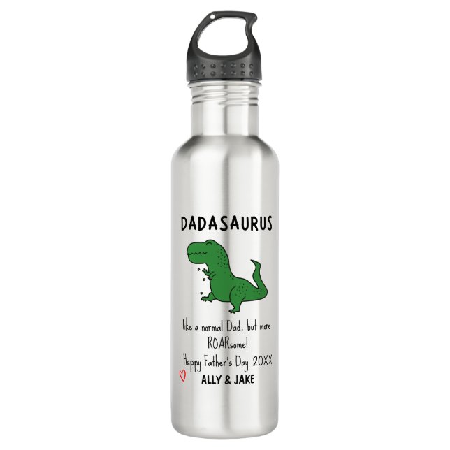 Father’s Day Funny T-rex 710 Ml Water Bottle (Front)