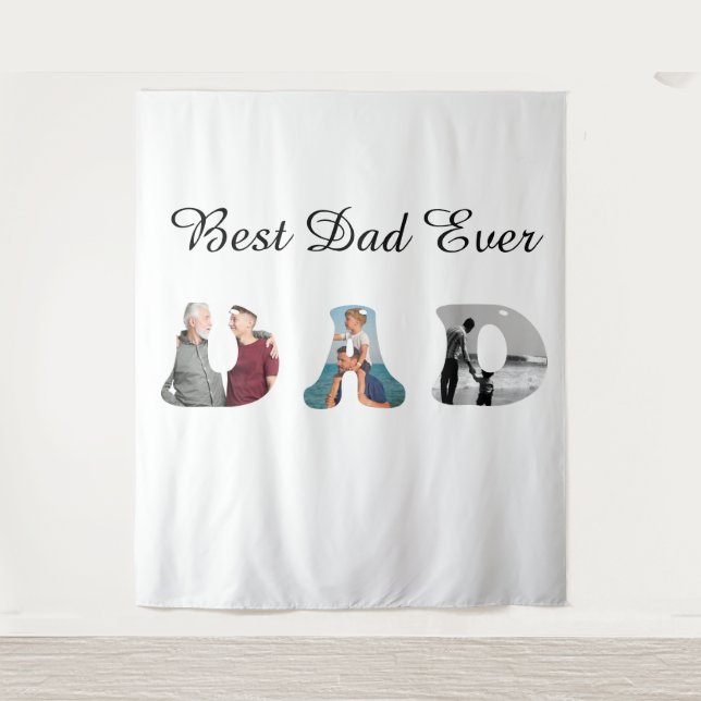 Father’s Day Gift for Dad \ Best Dad Ever Tapestry (Front)