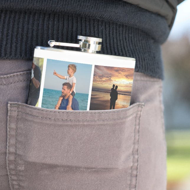 Father’s Day Gift for Dad | Custom Photo Hip Flask (In Situ)
