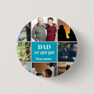Father’s Day Gift for Dad Custom Photo & Name 3 Cm Round Badge