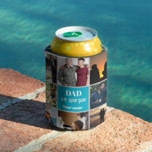 Father’s Day Gift for Dad Custom Photo & Name Can Cooler
