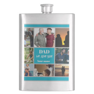Father’s Day Gift for Dad Custom Photo & Name Hip Flask