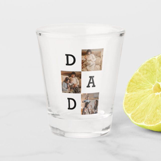 Father’s Day Gift for Dad - Photo collage |  Shot Glass (Front)