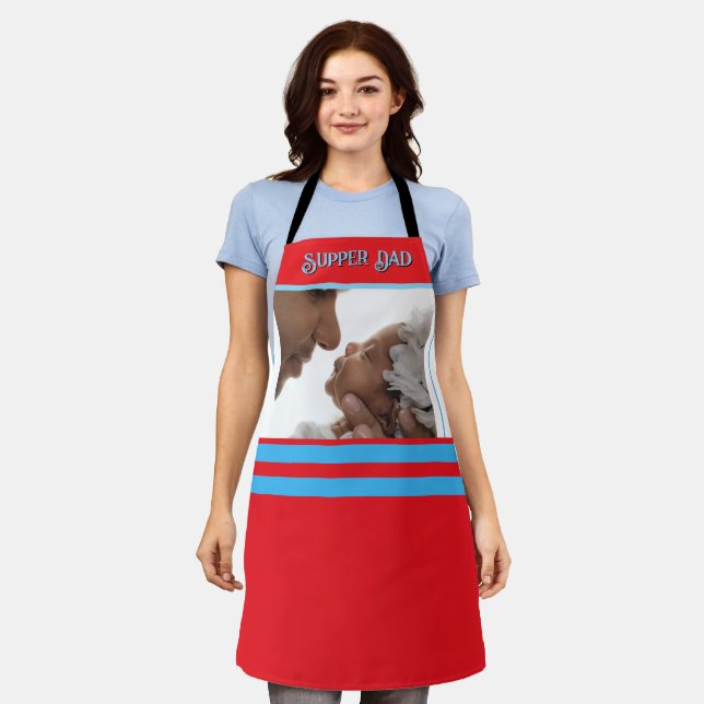 Father’s Day Gift for Supper Dad Apron (Worn)