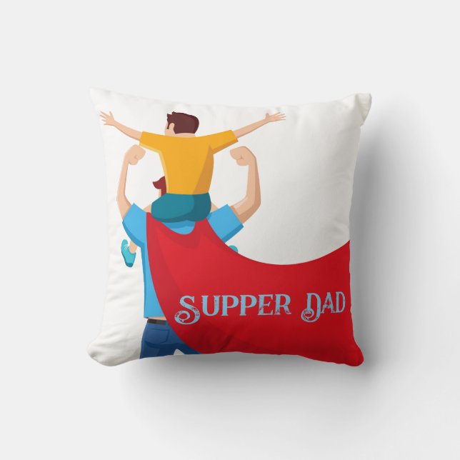 Father’s Day Gift for Supper Dad Cushion (Front)