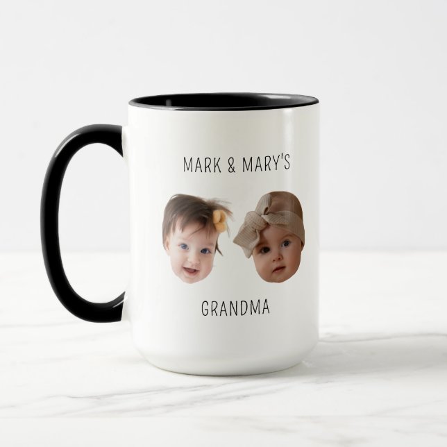 Father’s Day Gift Photo Baby Face For Mum Dad  Mug (Left)