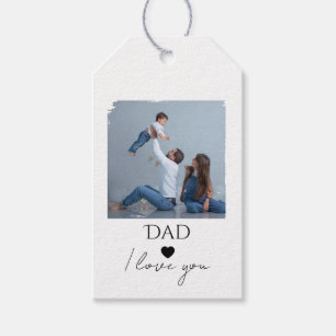 Father’s Day Gift Tag with Photo & Dad, I Love You