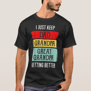 Father s Day Granddad Papa Dad Great Grandpa Retro T-Shirt