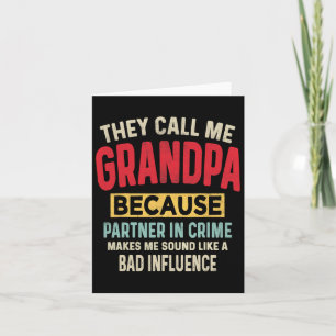 Father&#; s Day Grandpa Partner In Crime Funny Fat Card
