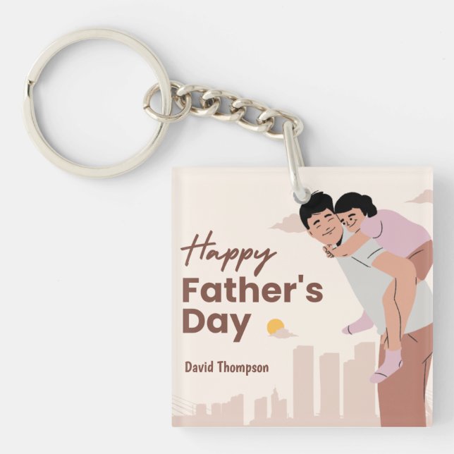 Father’s Day keychain – Loving Dad Moment (Front)