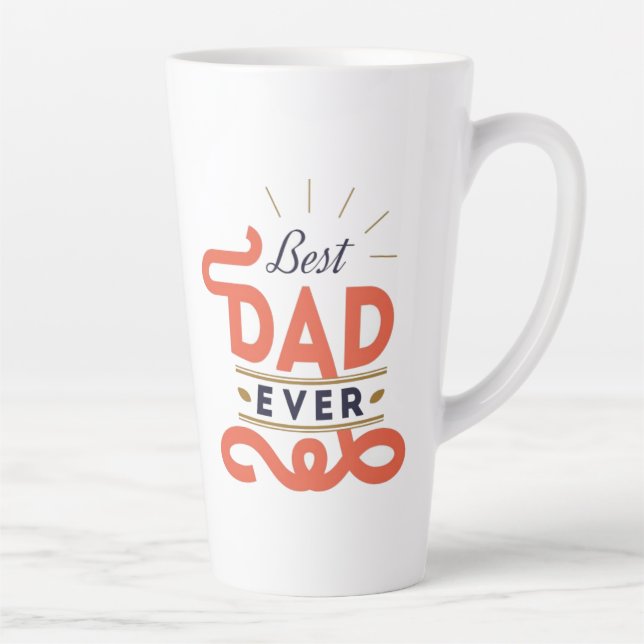 Father’s Day Large Latte Mug – Best Dad Ever (Right)