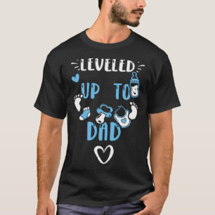 Father s Day Levelled Up To Dad Baby Boy Sayings T-Shirt