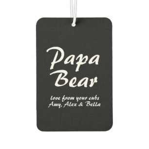 Father’s Day Papa Bear script Car Car Air Freshener