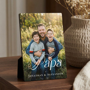 Father’s Day Papa & kids Personalised Photo Gift Plaque