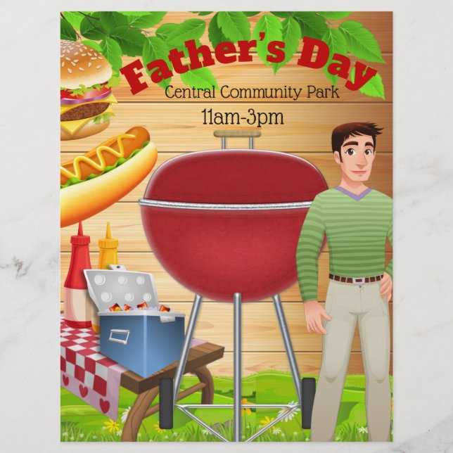 Father’s Day Picnic Celebration Promotional Flyer (Front)