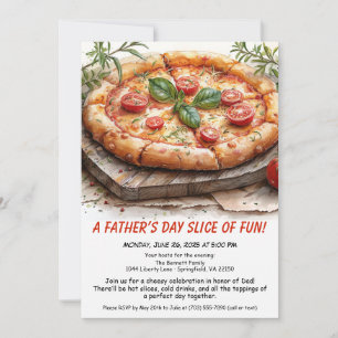 Father’s Day Pizza Party – Editable Family Dinner  Invitation