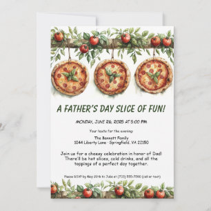 Father’s Day Pizza Party – Editable Family Dinner  Invitation