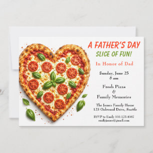 Father’s Day Pizza Party – Editable Family Dinner Invitation