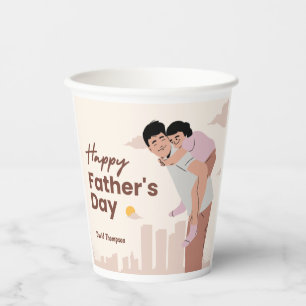 Father’s Day Postcard – Loving Dad Moment Paper Cups