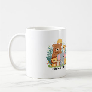 Father’s Day Safari Cartoon Design Coffee Mug