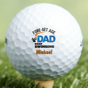 Father’s Day Sport Gift for Dad Classy Orange Blue Golf Balls