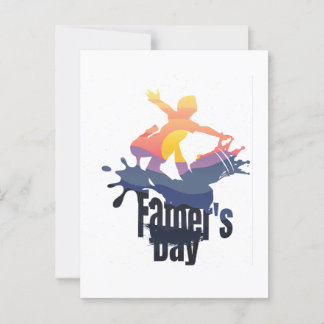 Father’s Day – Sunset Wave Ride Postcard