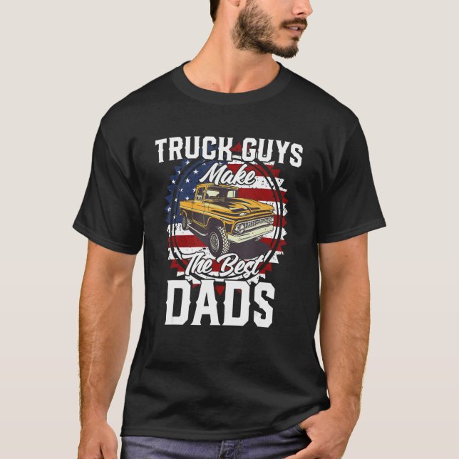 Father s Day Truck Guy Classic Lifted Truck T-Shirt (Front)