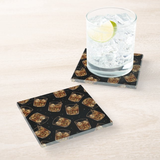 Father’s Day Whiskey Lover Coasters for Dad (Angled)