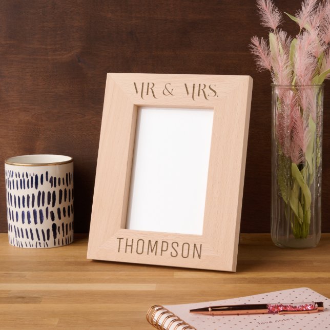 Father’s Script Heart Engraved Photo Frame (Left)