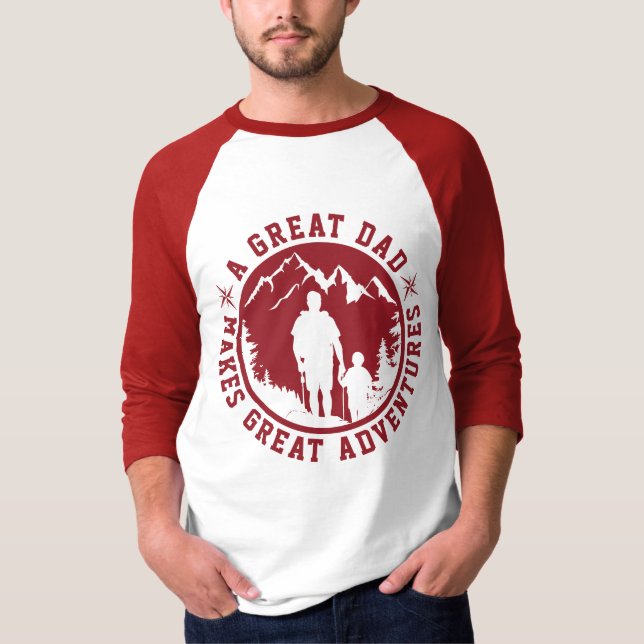 Father & Son Adventure | Father's Day | Red T-Shirt (Front)