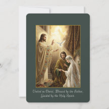 Father, Son, And Holy Spirit Wedding Invitation