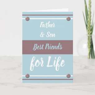 Father & Son best friends blue and brown Card