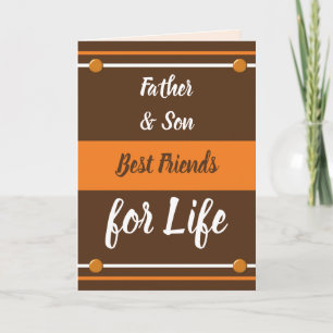 Father & Son best friends brown and orange Card