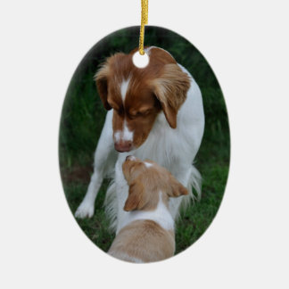Father & Son Brittany ornament