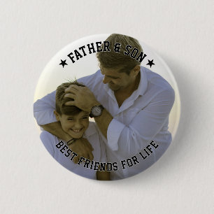 Father & Son Custom Photo Best Friend Fathers Day 6 Cm Round Badge