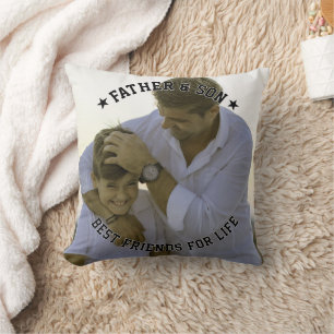 Father & Son Custom Photo Best Friend Fathers Day Cushion