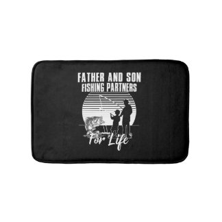 Father & Son fishing partner for life Bath Mat