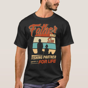 Father & Son Fishing Partners For Life Retro Match T-Shirt
