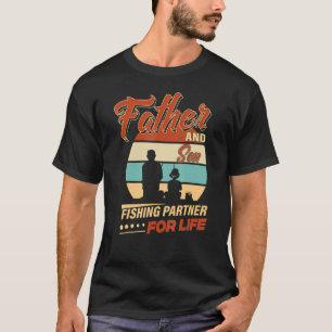Father & Son Fishing Partners For Life Retro Match T-Shirt