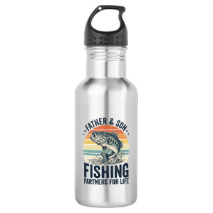 Father Son Fishing Partners Vintage Bass Shirt_1 532 Ml Water Bottle