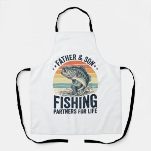 Father Son Fishing Partners Vintage Bass Shirt_1 Apron