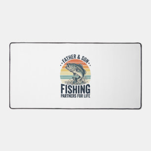 Father Son Fishing Partners Vintage Bass Shirt_1 Desk Mat