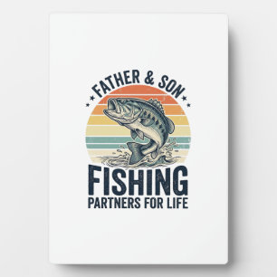 Father Son Fishing Partners Vintage Bass Shirt_1 Plaque
