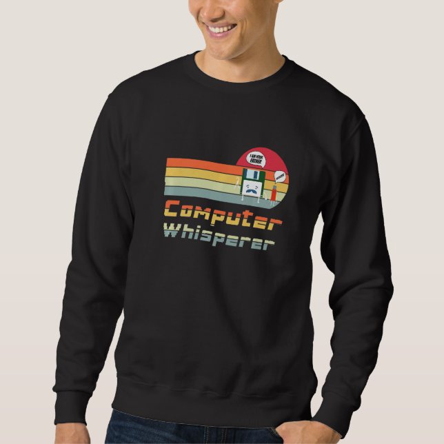 Father & Son Floppy Disc Engineer Programmer Or Co Sweatshirt (Front)